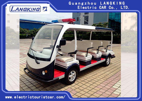 Κίνα 11 ηλεκτρικό όχημα χρησιμότητας περιπολικών αυτοκινήτων Seater 72V/5.5KW ηλεκτρικό με το μεγάλο φως στην κορυφή προμηθευτής