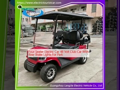 Τέσσερις θέσεις ηλεκτρικό αυτοκίνητο 48 Volt Club αυτοκίνητο με πίσω φώτα φρένων για το πάρκινγκ