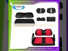 Κλαμπ αυτοκίνητο Γκολφ αυτοκίνητο Κλαμπ αυτοκίνητο Προηγούμενο Κόκκινο δερμάτινο κάλυμμα για τα μπροστινά και πίσω καθίσματα