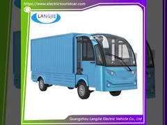 2 θέσεις 72V φορτηγό καρότσι Λευκό ηλεκτρικό καρότσι με μεγάλο κουτί φορτίου για εργοστάσιο