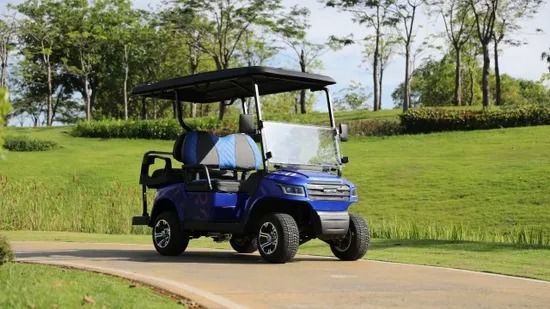 Καλή τιμή. 4 Seat Electric Golf Cart With Leather Fabric Seats LED Lighting System And Robotic Welding Chassis σε απευθείας σύνδεση