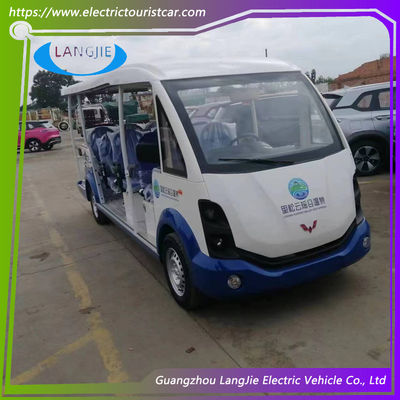 Λέσχη Αυτοκίνητο Precedent Golf Cart Μπλε / Λευκό 14 Επιβατών Αέριο Tour Bus Για Οικιστική Κοινότητα