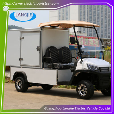 Δυοθέσιο ηλεκτρικό φορτηγό γκολφ 48V AC Hotel Buggy με κουτί φορτίου στην οροφή