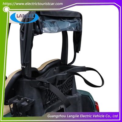 EZGO Κάλυμμα Βροχής από Μαύρο PVC για Αμαξάκι Γκολφ Τεσσάρων Τροχών, Αναδιπλούμενο