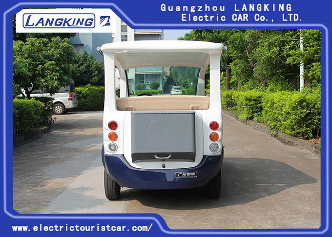 Άσπρο ηλεκτρικό ΣΥΝΕΧΈΣ σύστημα οχημάτων 48V περιπόλου ασφάλειας με το μικρό τοπ αυτοκίνητο φως/4 επίσκεψης Seater 0
